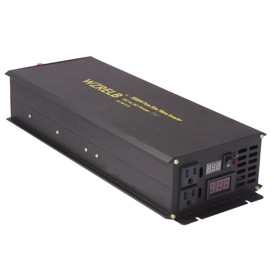 3000W Pure Sine Wave Inverter 48V to 230V 240V Power Converter Car Solar RV Home - image 3 of 4