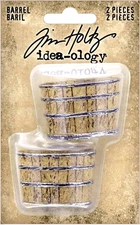 Tim Holtz Idea-Ology Resin BARREL 2 pieces #TH94238