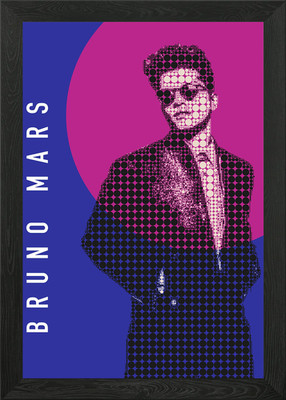 BRUNO MARS Framed Wall Art Poster Canvas Print Picture