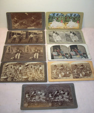 1900~BLACK AMERICANA~9 ORIGINAL STEREOVIEW CARDS~6 ARE REAL PHOTOS 3D PICTURES~