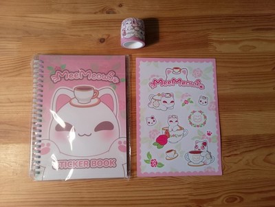 Aphmau Catface Tee Katze Teekanne USA Stickerbuch Aufkleber Washi Tape selten neu