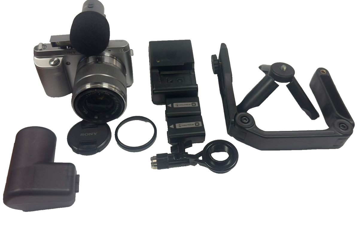 Sony NEX-F3 Mirrorless Digital Camera Body 16.1MP with Lens and