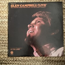 Glen Campbell Live, 2 record set double album LP Vinyl on Capital Records