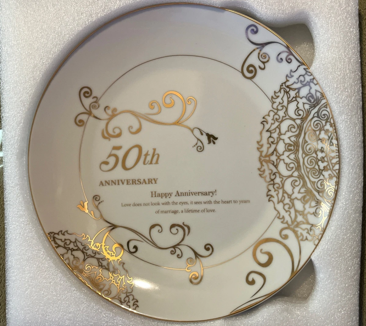 50th Anniversary Plate In Decorative Collector Plates for sale | eBay