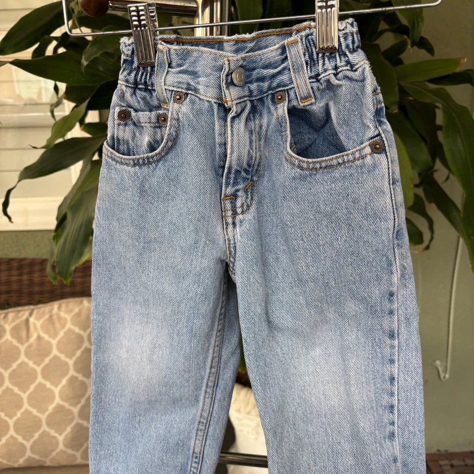 Jeans vintage Levi’s 566 holgados 3T Little Levi’s lengüeta roja 100 % algodón Foto 2 de 4