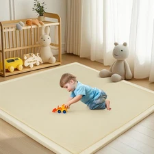 NAIZEA Baby Play Mat for Floor 60x70/70x80/80x80inch Memory Foam Play Mats Rug