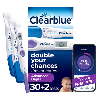 Clearblue Advanced Digital Ovulation Test Kit 30 Tests + 2 Pregnancy Tests 04/27