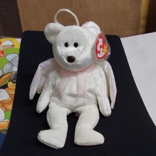 Ty Beanie Baby - Halo The Guardian Angel Bear. Mint With Tags. Vintage 1998