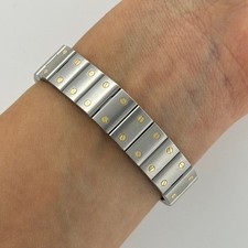 Cartier Santos Galbée 24 mm Ladies Quartz White Dial Two Tone Steel 18K Gold 16