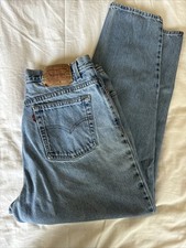 Vintage 90’s Levi’s 550 Red Tab Denim Jeans Light Wash 34x29 Made In USA