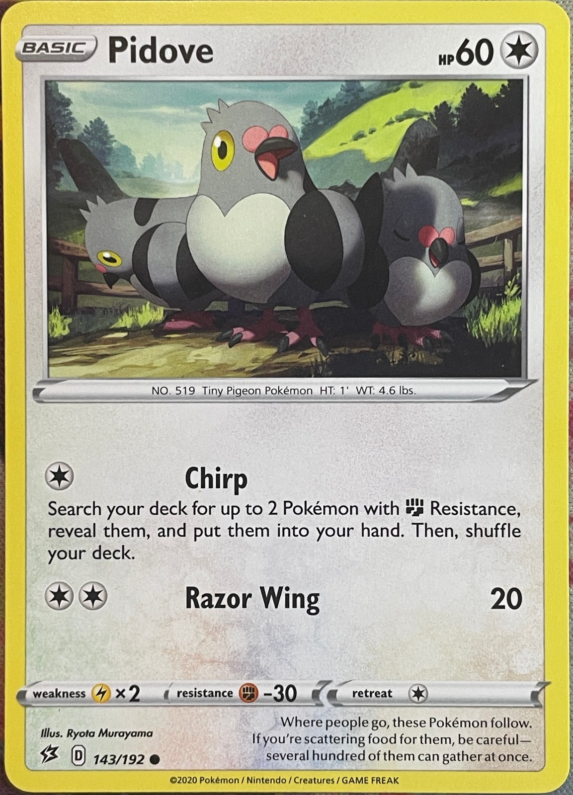 Pidove - 143/192 - Rebel Clash Pokemon 2020