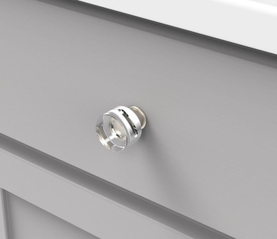 Hickory Hardware Midway 1-1/4'' Chic Acrylic Clear Round Button Cabinet Knob
