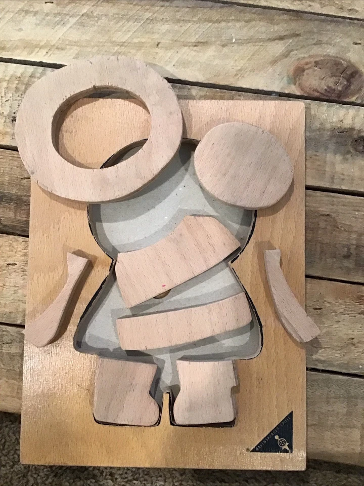 Ravensburger Wooden Jigsaw Puzzles 8-Piece Eskimo Vintage 1970s - Image 4 of 4