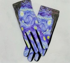 Women  s Van Gogh Starry Starry Night Fall Winter Touch Gloves Reproduction