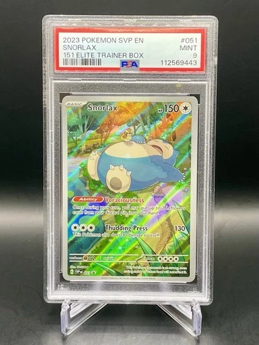 PSA 9 Snorlax 051 Scarlet & Violet: 151 (ETB) Black Star Promo Pokemon TCG MINT