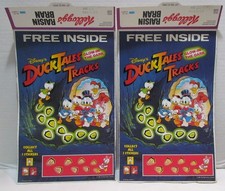 2 Kellogg's Disney's Duck Tales Glow in the Dark Cereal Box Backs, 1987