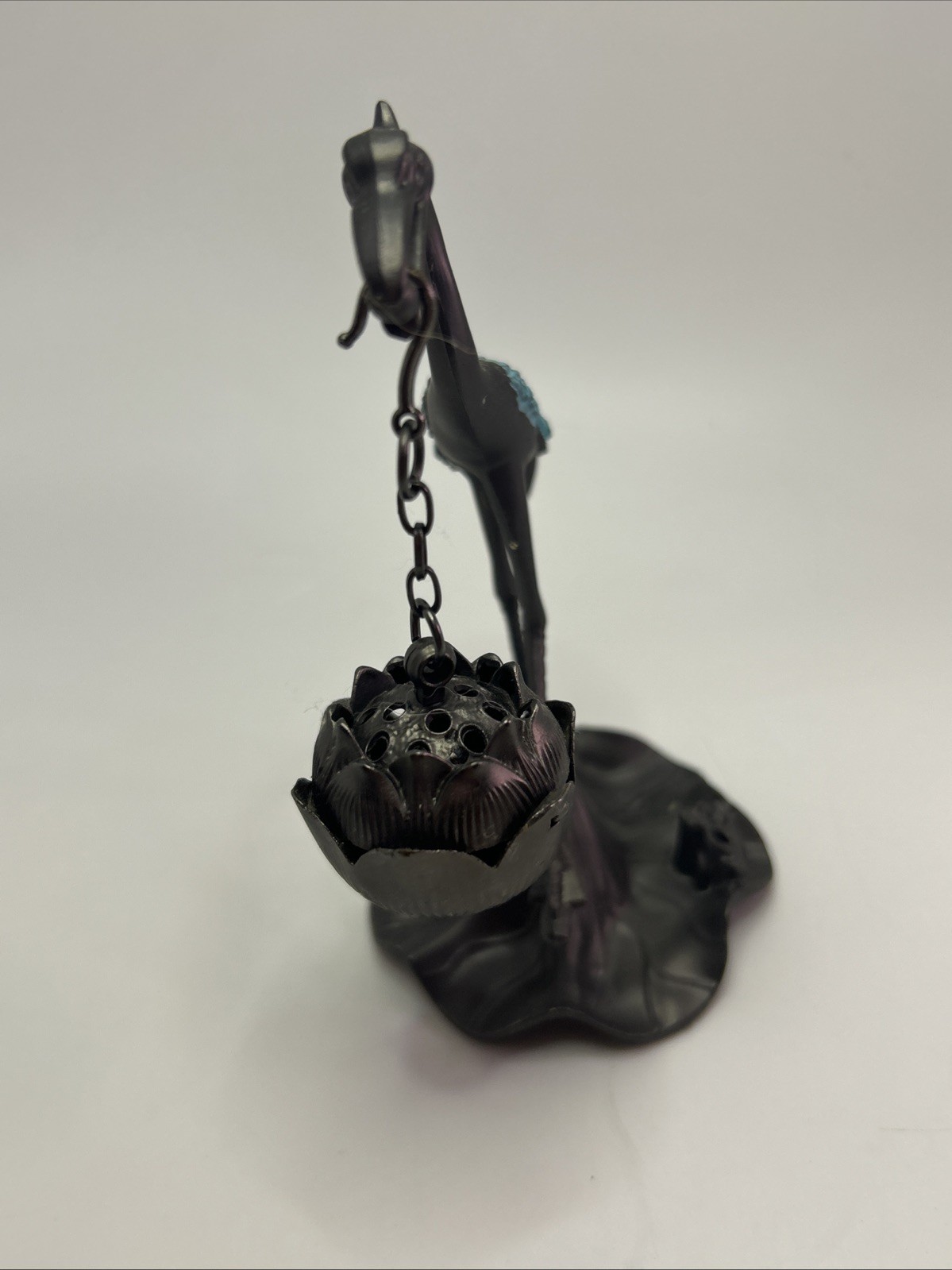 5” Crane Censer Incense Holder for Cone Decoration Desk Hanging Incense Burner