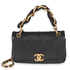 Chanel Black Quilted Lambkin Small Chain Is More Flap Bag
