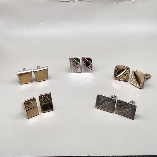 Vintage Mens Cuff Links Lot of 5 Sets