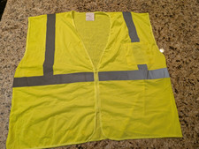 High Visibility Reflective Work Safety Vest with Zipper Type R Class 2 size 3XL