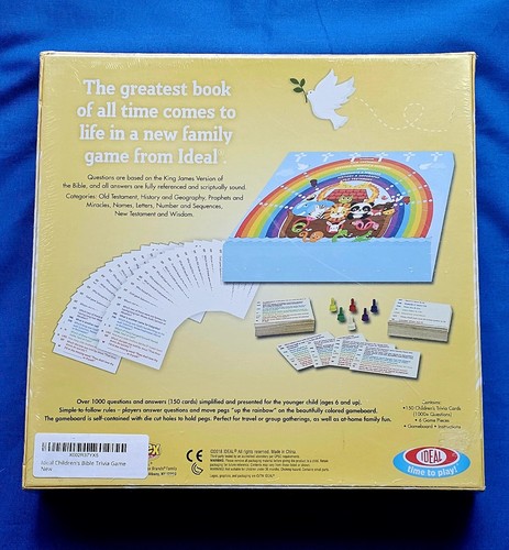 NEW Childrens Bible Trivia Family Board Game - Ideal 1000 Questions - NIB Sealed - Picture 2 of 3