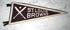 1940's Baseball St. Louis Browns Stadium Souvenir Mini Felt Pennant 9"x3.5"
