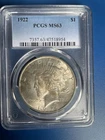 1922 Peace Dollar $1 Silver Business Strike Philadelphia Mint PCGS MS63