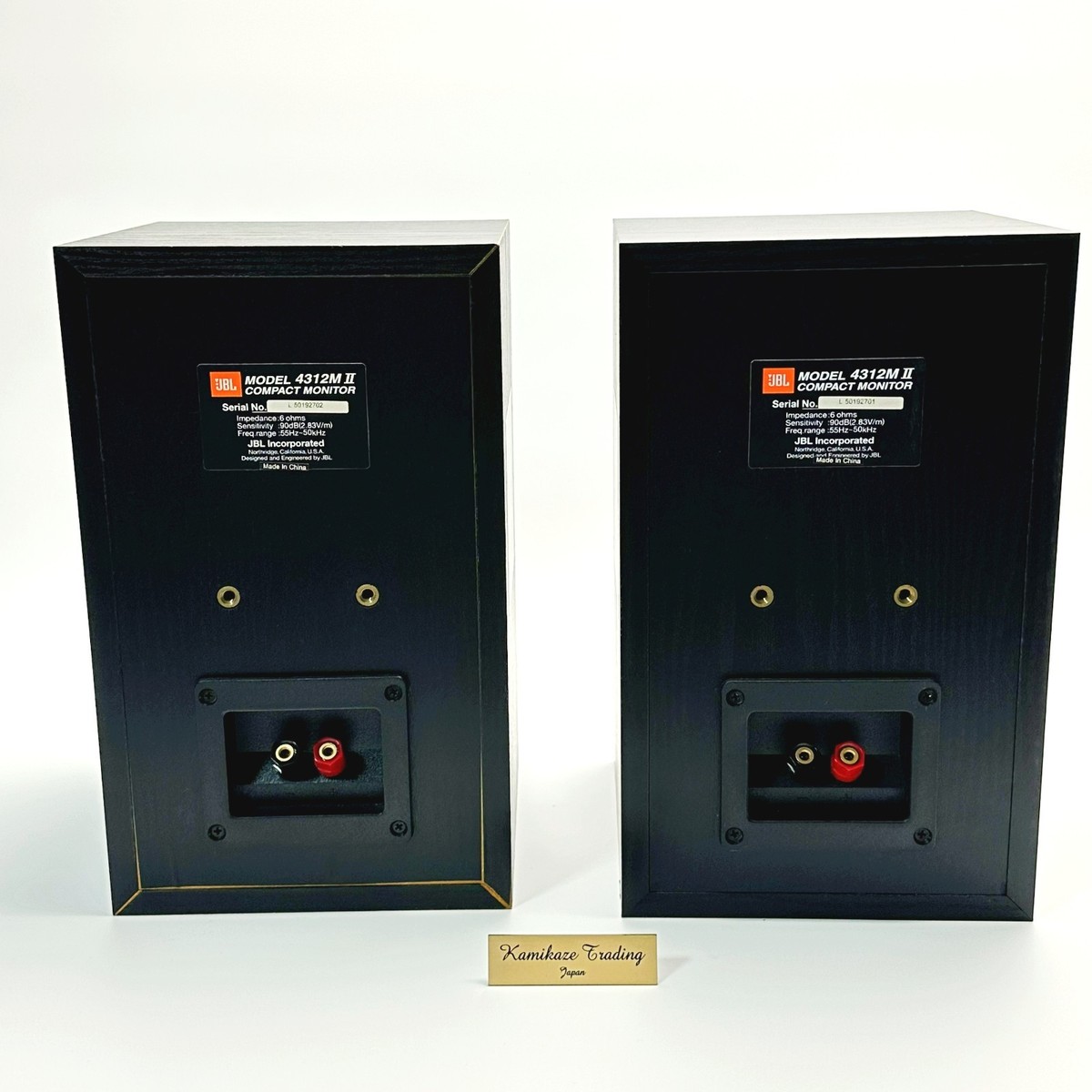 JBL 4312M 2 COMPACT MONITOR Speaker Pair Working Confirmed from