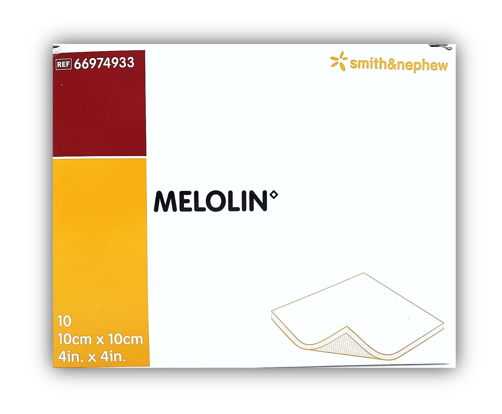 Melolin compresse stérile 10x10 cm à haute absorption et retrait indolore