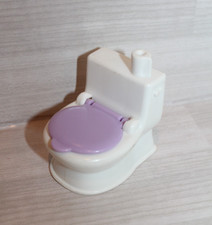 Mattel Fisher-Price Loving Family Dollhouse 2005 Purple  White Bathroom Toilet