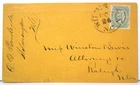 1860s CONFEDERATE CIVIL WAR COVER WITH 10 CENT CONFEDERATE STAMP CSA #11-AD