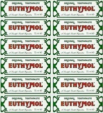 Euthymol Toothpaste Original Anti Plaque Teeth and Gums Oral Care 75ml x 12 Pack 35.50 per litre