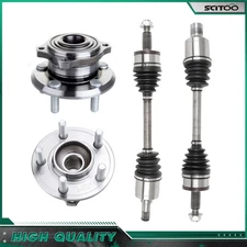AWD Front CV Axle Shaft + Wheel Hub Bearing For Challenger Charger Chrysler 300