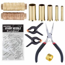 Pine Needle Basket Making Set with Gauge Coiling Tool, Waxed Thread, Needle a...