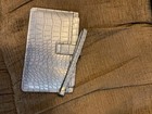 London Fog Wristlet Wallet Blue Croc Embossed Faux Leather Clutch Sophie Bag EUC — photo 10