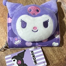 Sanrio Loungefly Kuromi Zip Around Wallet Purple Pink White Anime Cartoon