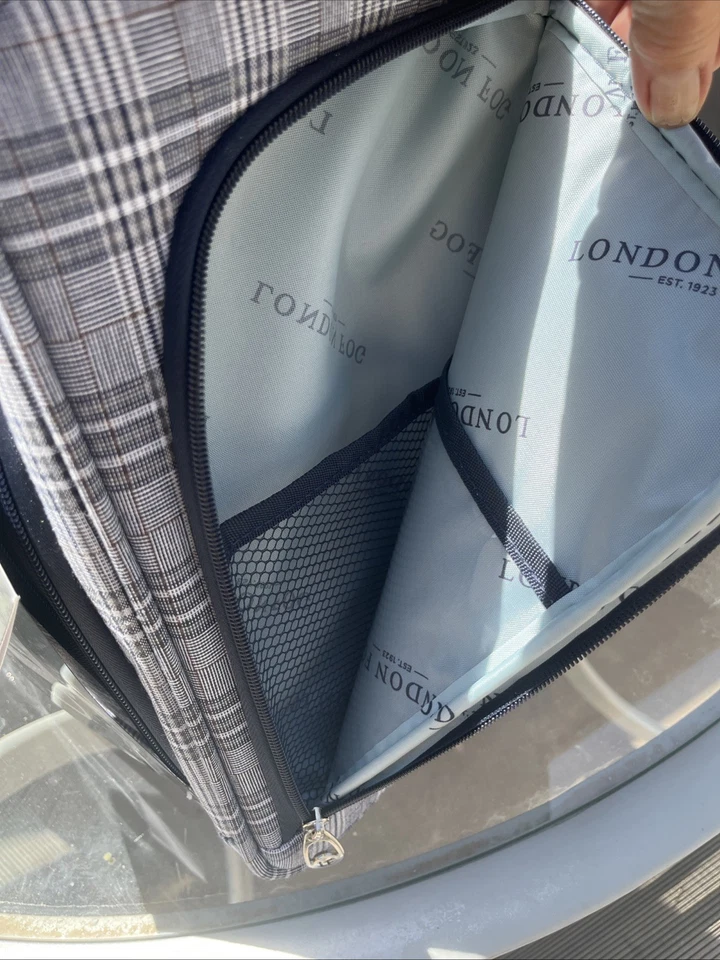 London Fog NUEVO Sheffield II 15" 2 ruedas debajo del asiento bolsa, azul/gris Foto 3 de 4