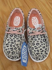Hey Dude Wendy Youth Funk Leo Leopard Girls Comfort Shoes 3 NEW WITH TAG
