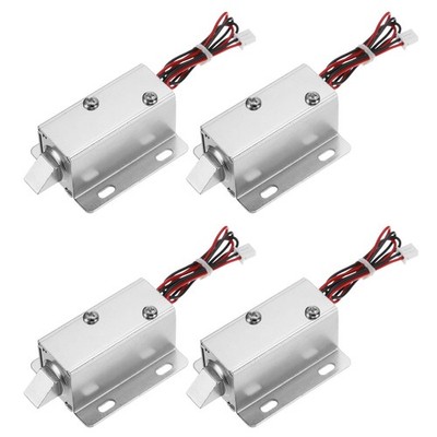 4Pcs DC 12V 1.1A Electromagnetic Solenoid Lock Door Drawer Magnetic Lock