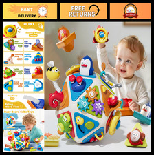 20-in-1 Montessori Busy Board Cube - Sensory Travel Toys for Toddlers 1-3