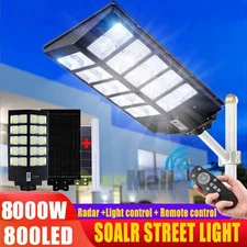 990000000000LM 8000W Outdoor Commercial Solar Street Light Parking Lot Road Lamp