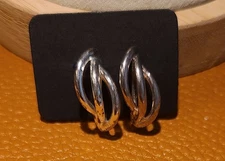 Vintage Napier Screw + Clip On Open Scrollwork 3D Earrings .5"