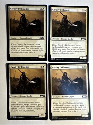 4x Mtg Core Set 2019 M19 Cavalry Drillmaster NM Magic The Gathering