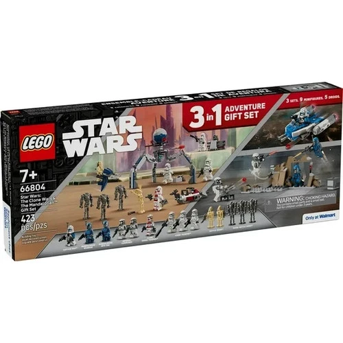 LEGO Star Wars Clone Wars Mandalorian 3 in 1 Adv Gift Set | 66804 | NEW | SEALED