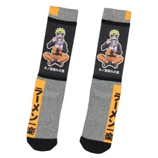 Naruto Shippuden Socks Anime Manga Men's Ichiraku Ramen Athletic Crew Socks