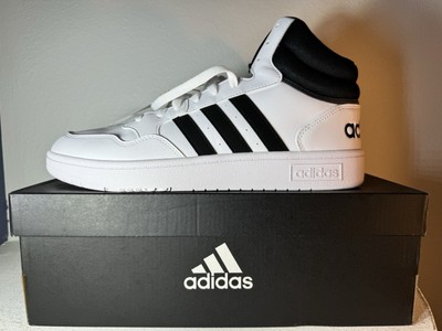 Size 11.5- adidas Hoops 3.0 Mid Black White