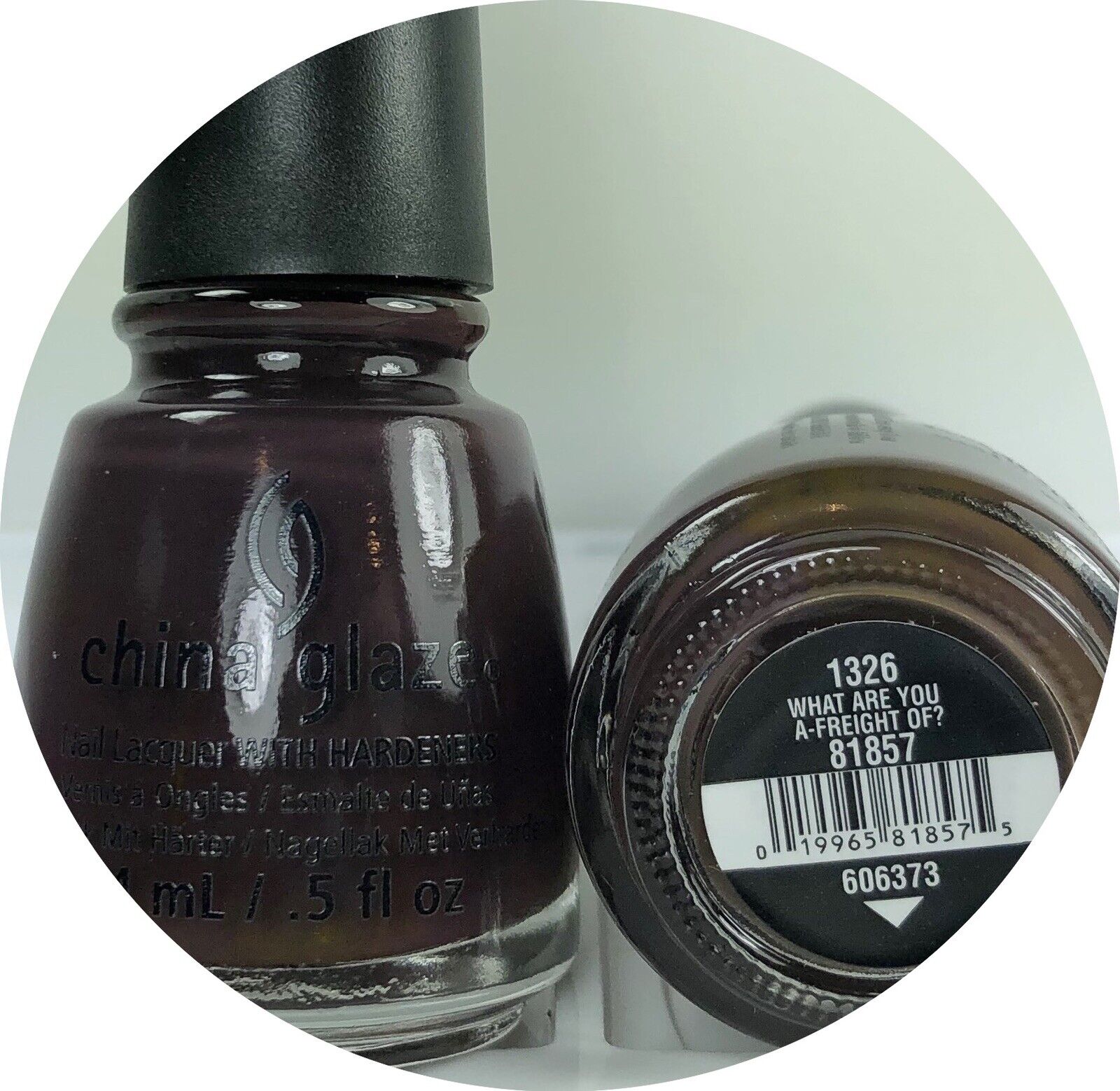 China Glaze Nail Polish What Are You A Freight Of? 1326 Dark Cherry Chocolate Cr