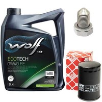 MotoröL Set 0W40 5 Liter + ÖLfilter + ÖLablassschraube FüR Audi TT Seat Skoda VW