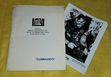 COMMANDO original advance press kit 4 photos SCHWARZENEGGER VERNON WELLS action