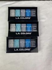 3 PK L.A. Colors Matte Eyeshadow - Blue Denim 